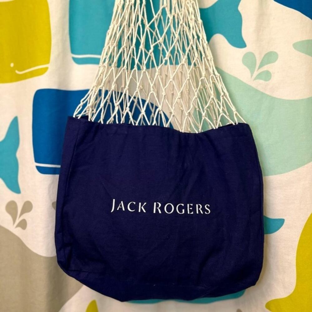 Jack Rogers Canvas and Net Tote Bag